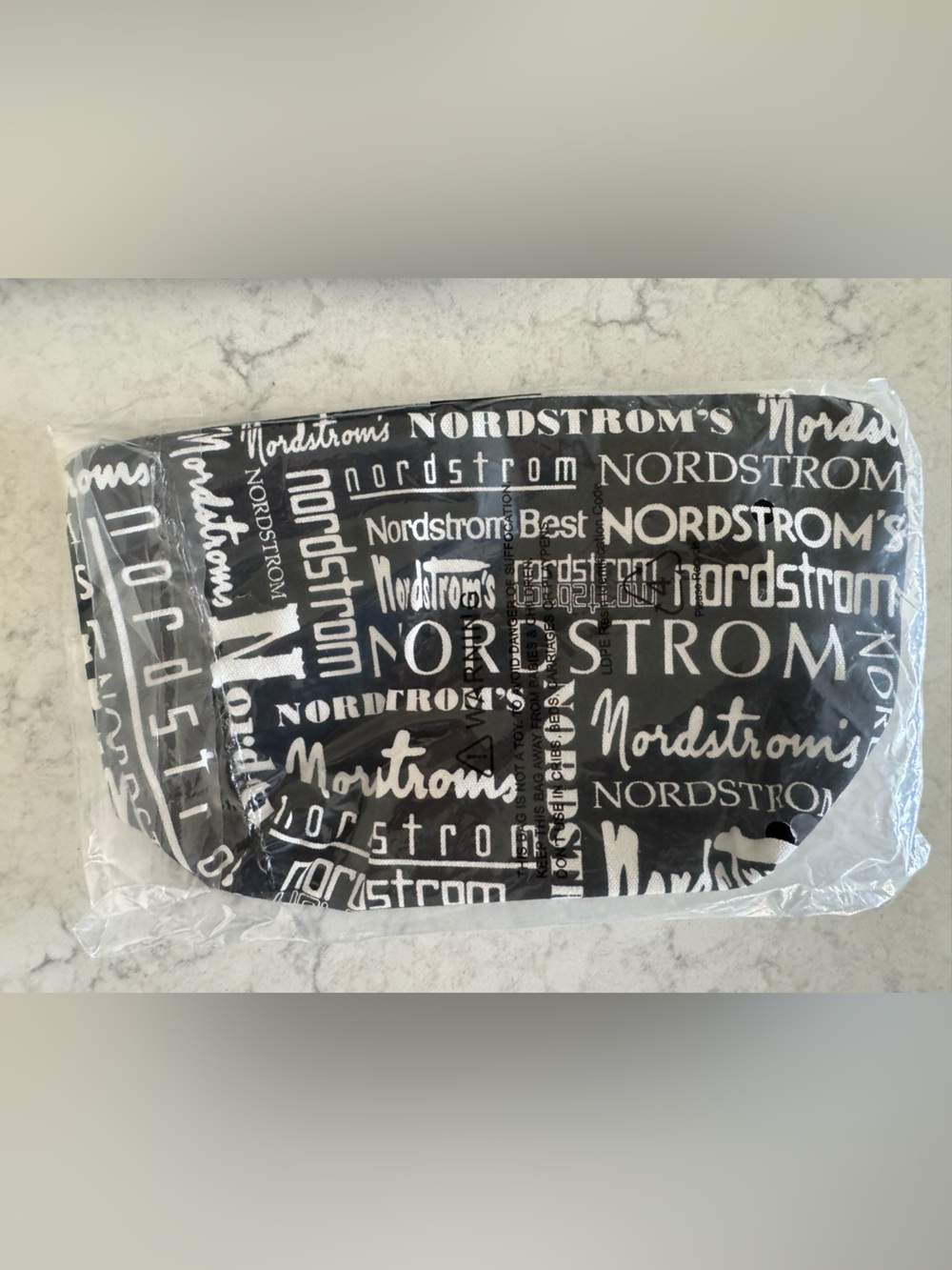 Nordstrom Black White Logo Canvas Tote with Matching Pouch exclusive for Icon! - Picture 5 of 5